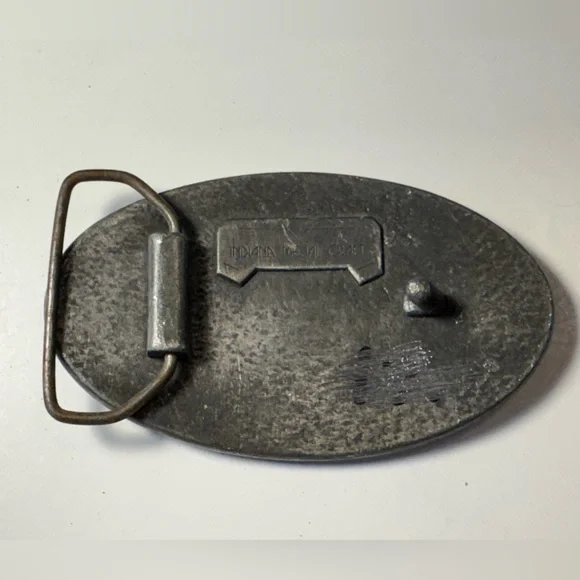 Vintage 1970s Capitol Records Rock Men’s Indiana Metal Craft Belt Buckle RARE - Picture 2 of 6